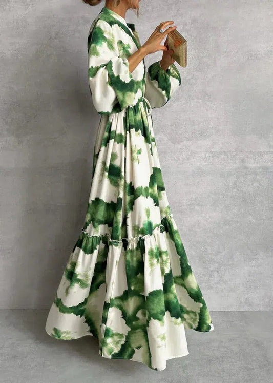 Long Sleeve Maxi Dress | Tie Dye Dress - Maxi Dresses for Women