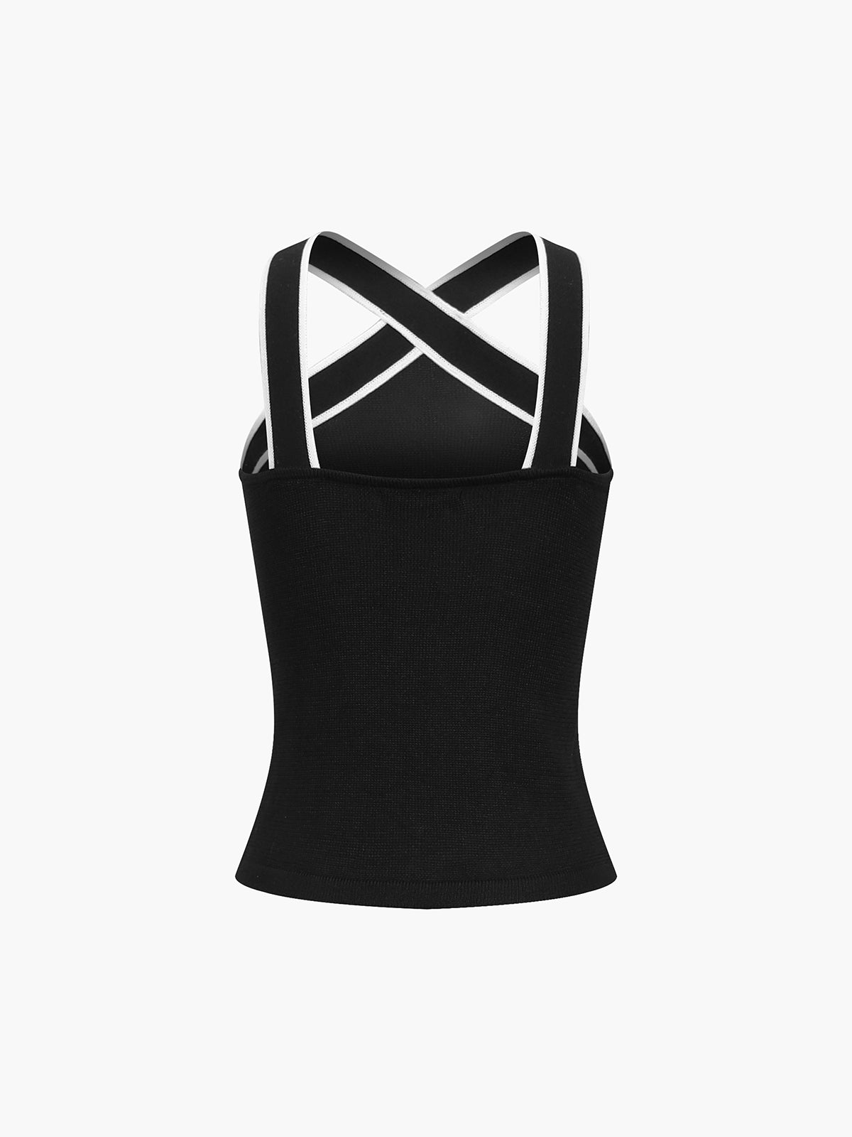 Knit Top Women – Contrast Trim Strap Tank | Tank Tops for Women