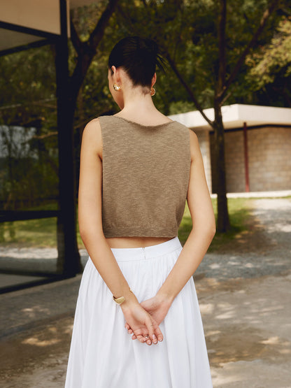 Crop Top Women – Cotton Blend Tank Top | Tops for Women