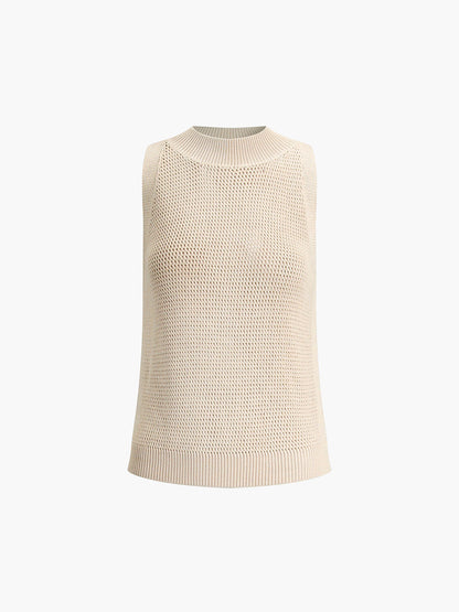 Tank Tops for Women – Knit Hollow Solid Crochet Top