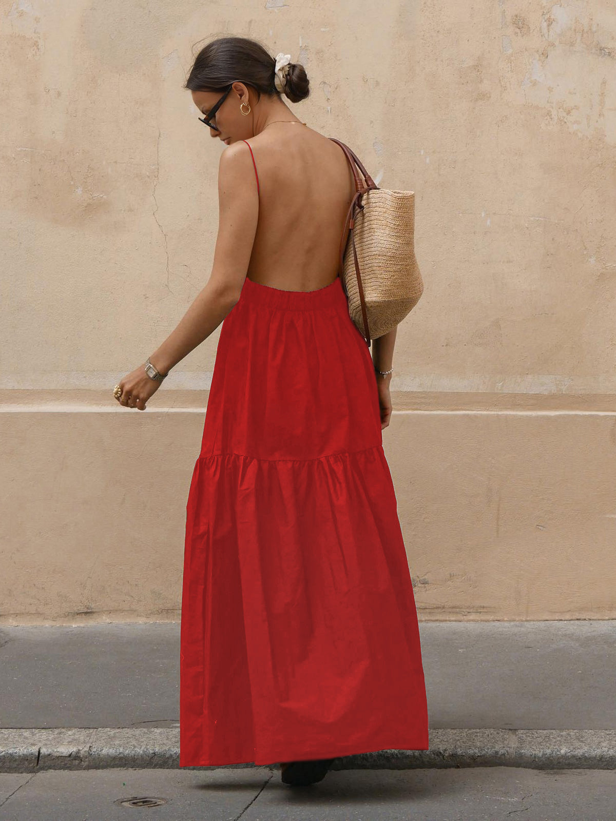 Maxi Dress Women – Solid Backless Long Dress | Summer Dresses for Women