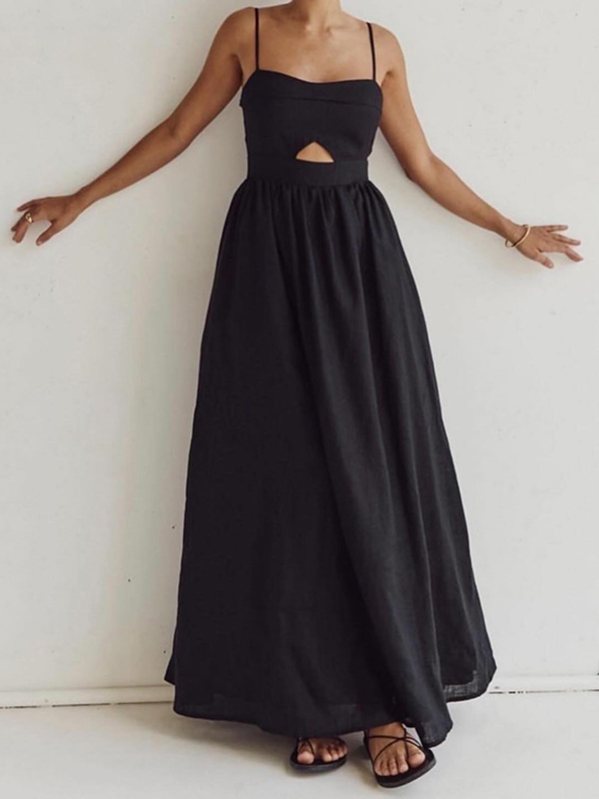Maxi Dress – Cotton Sleeveless Summer Dress with Pockets | Long Dresses for Women