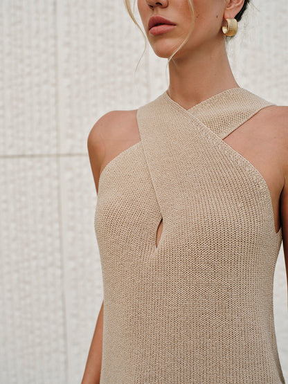 Halter Top Women – Cross-Over Collar Tank Top | Tank Tops for Women