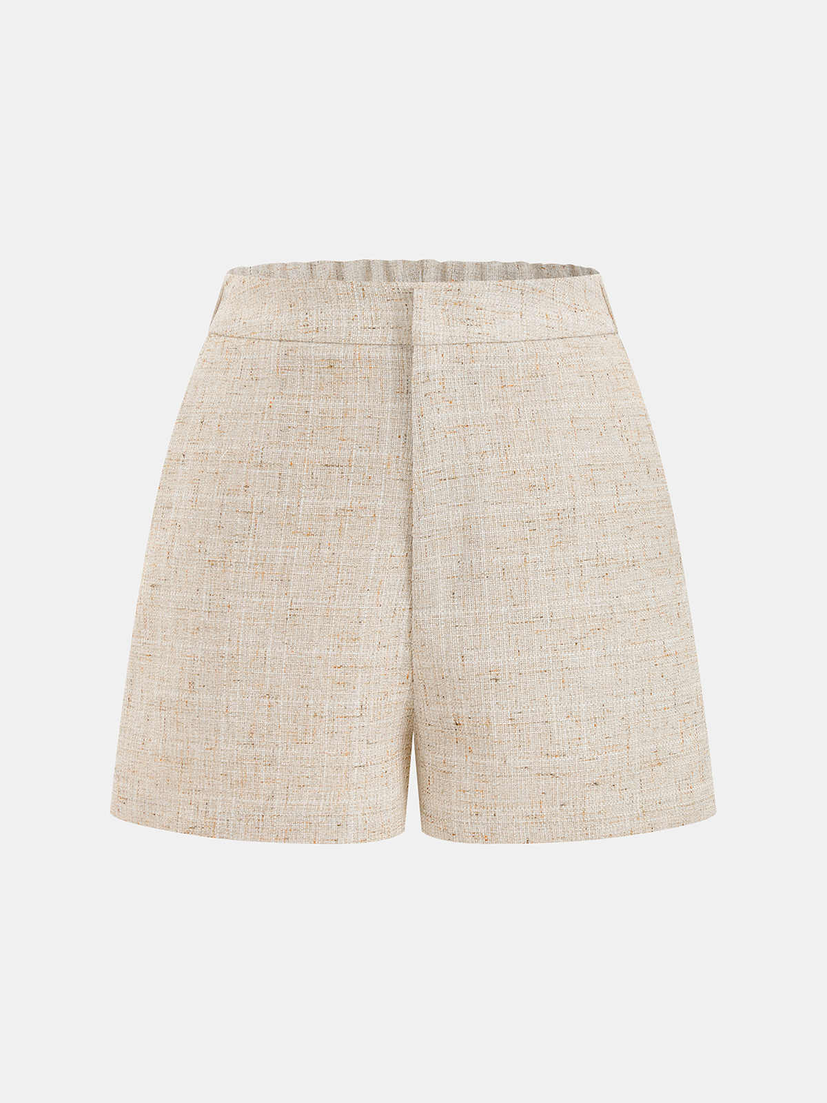 Two Piece Sets Women – Tweed Buttoned Vest & Mini Shorts Set