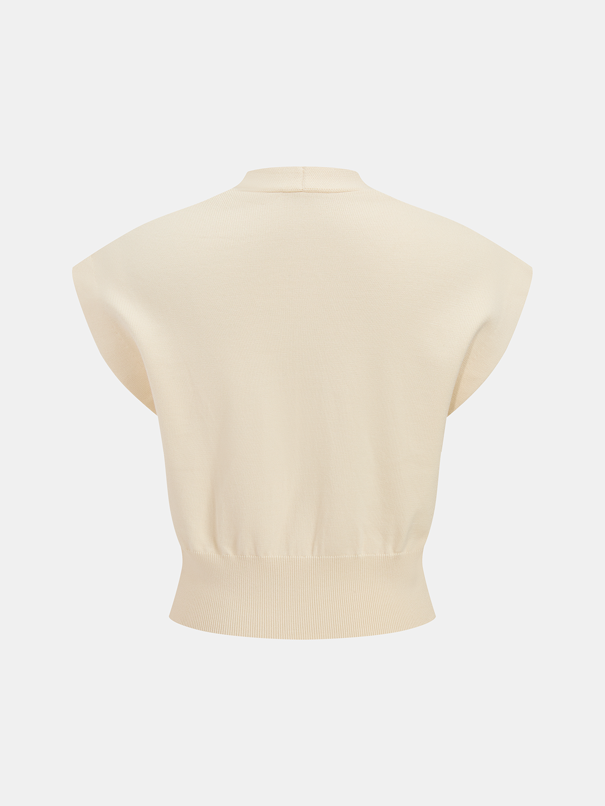 Knit Top Women – V-Neck Cap Sleeve Fitted Top | Tops for Women