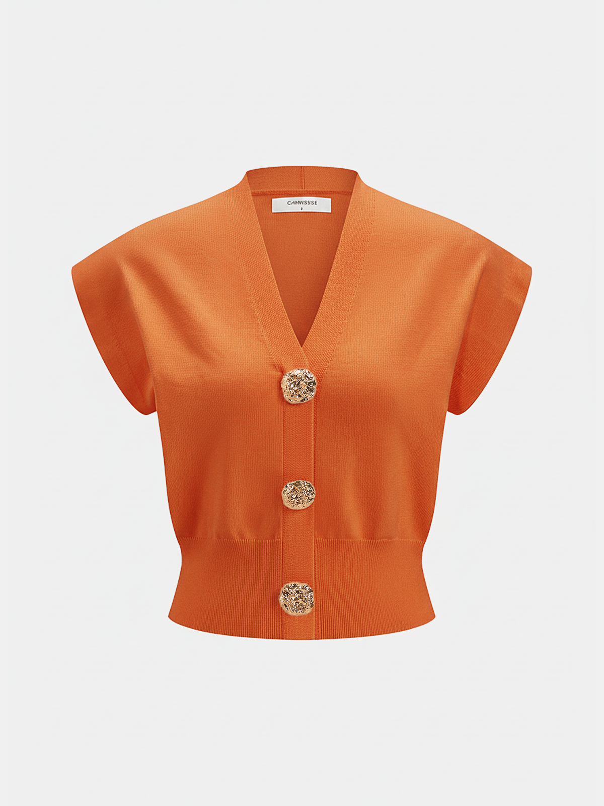 Knit Top Women – V-Neck Cap Sleeve Fitted Top | Tops for Women