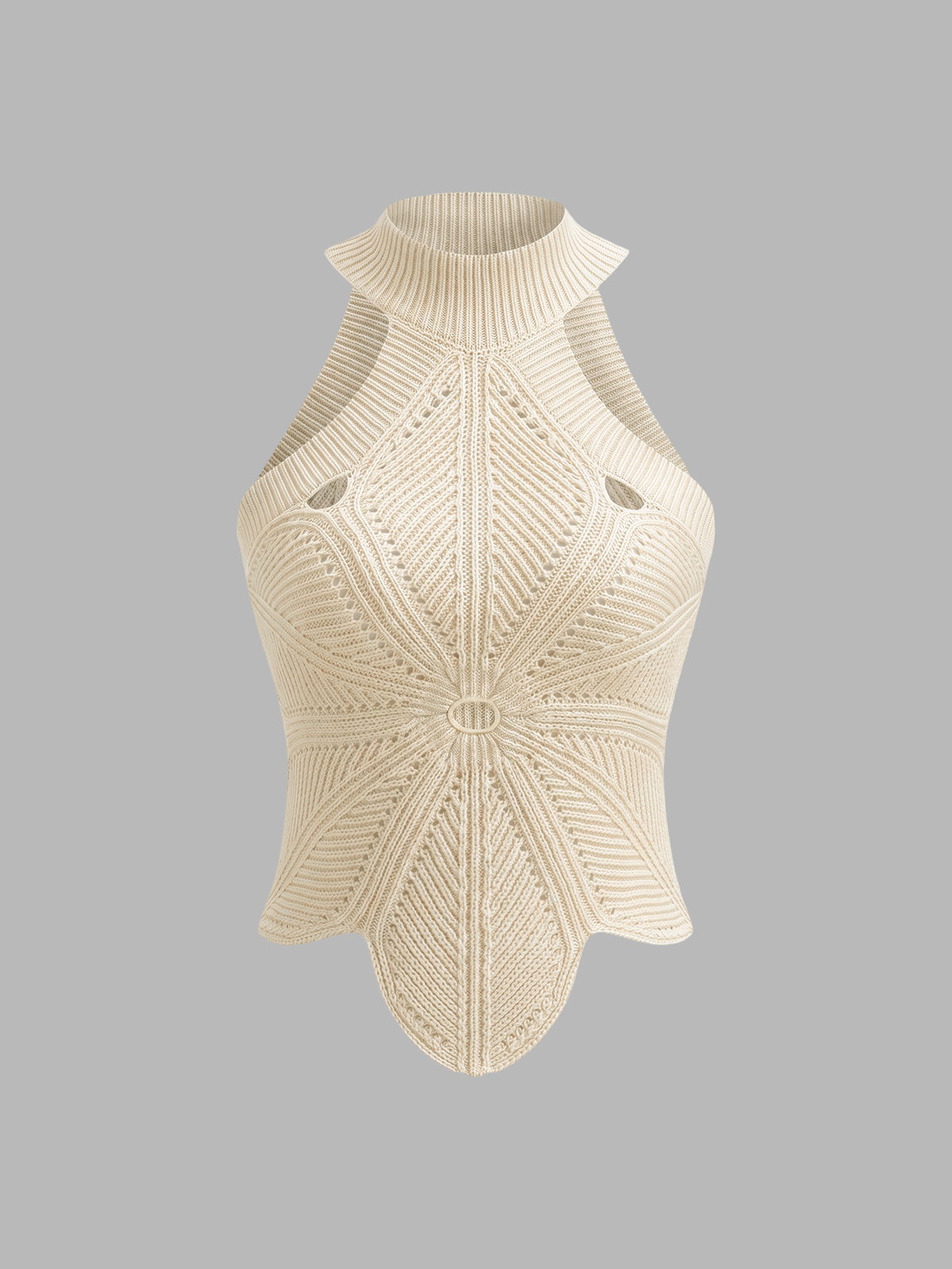 Knit Halter Top – Sleeveless Hollow Out Crochet Top | Tank Tops for Women