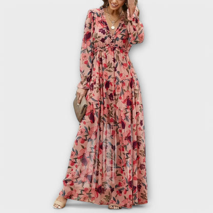Floral Maxi Dress | Maxi Dresses for Women - Long Sleeve Dress