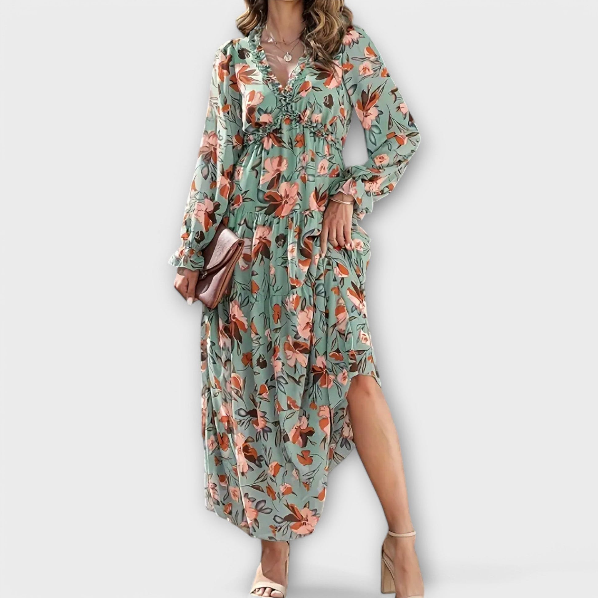 Floral Maxi Dress | Maxi Dresses for Women - Long Sleeve Dress