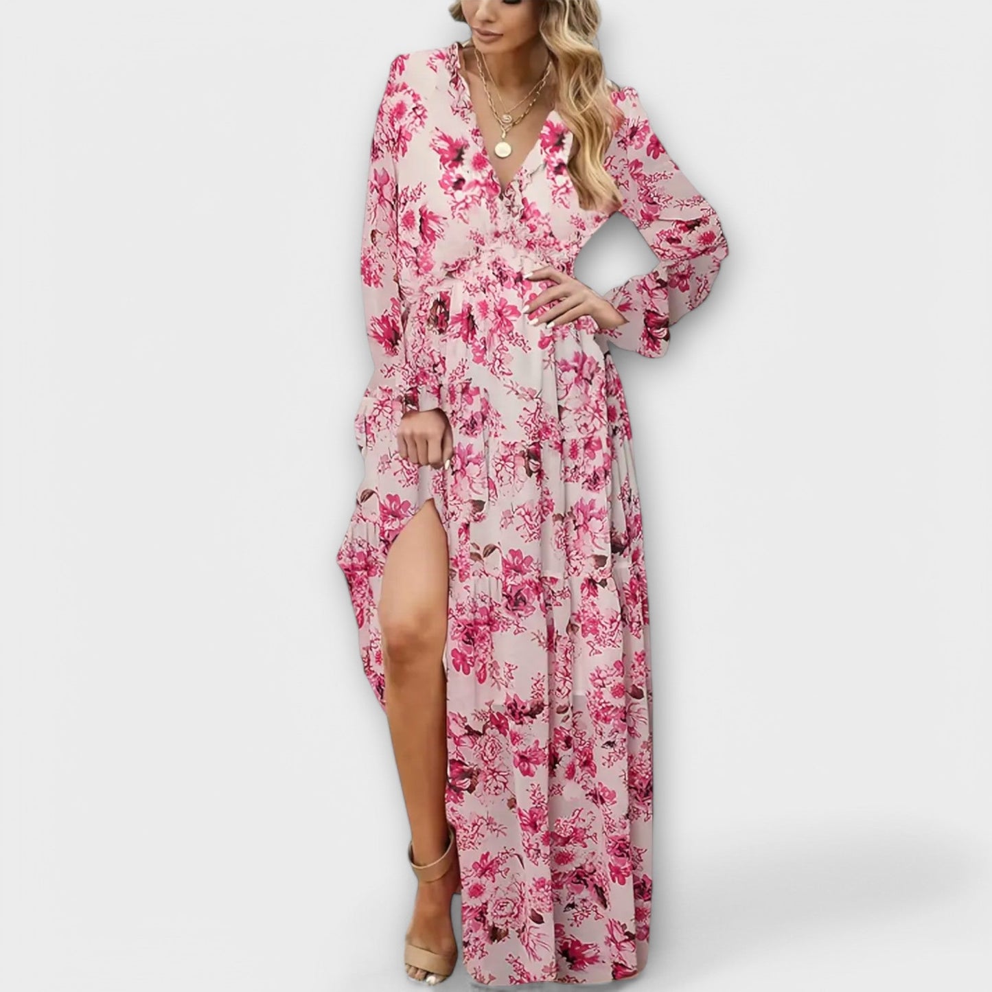 Floral Maxi Dress | Maxi Dresses for Women - Long Sleeve Dress