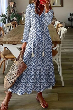 Floral Maxi Dress | Long Sleeve Dress - Maxi Dresses for Women