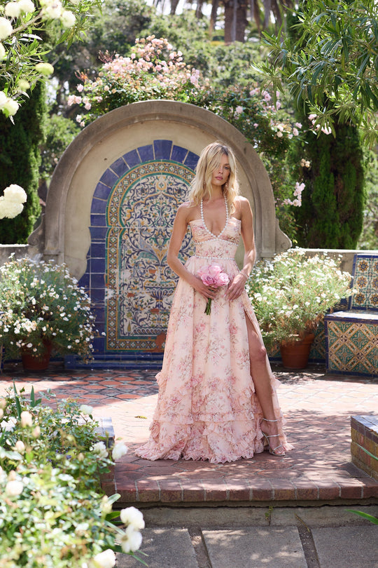 Floral Maxi Dress | Maxi Dresses for Women - Halterneck Dress